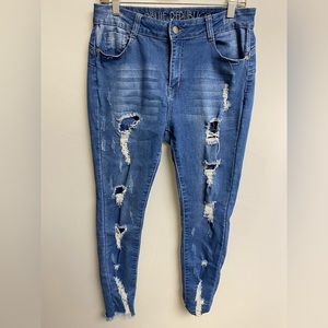 Blue Republic Jeans Women's Size 13 Blue High Rise Added Button/Zipper